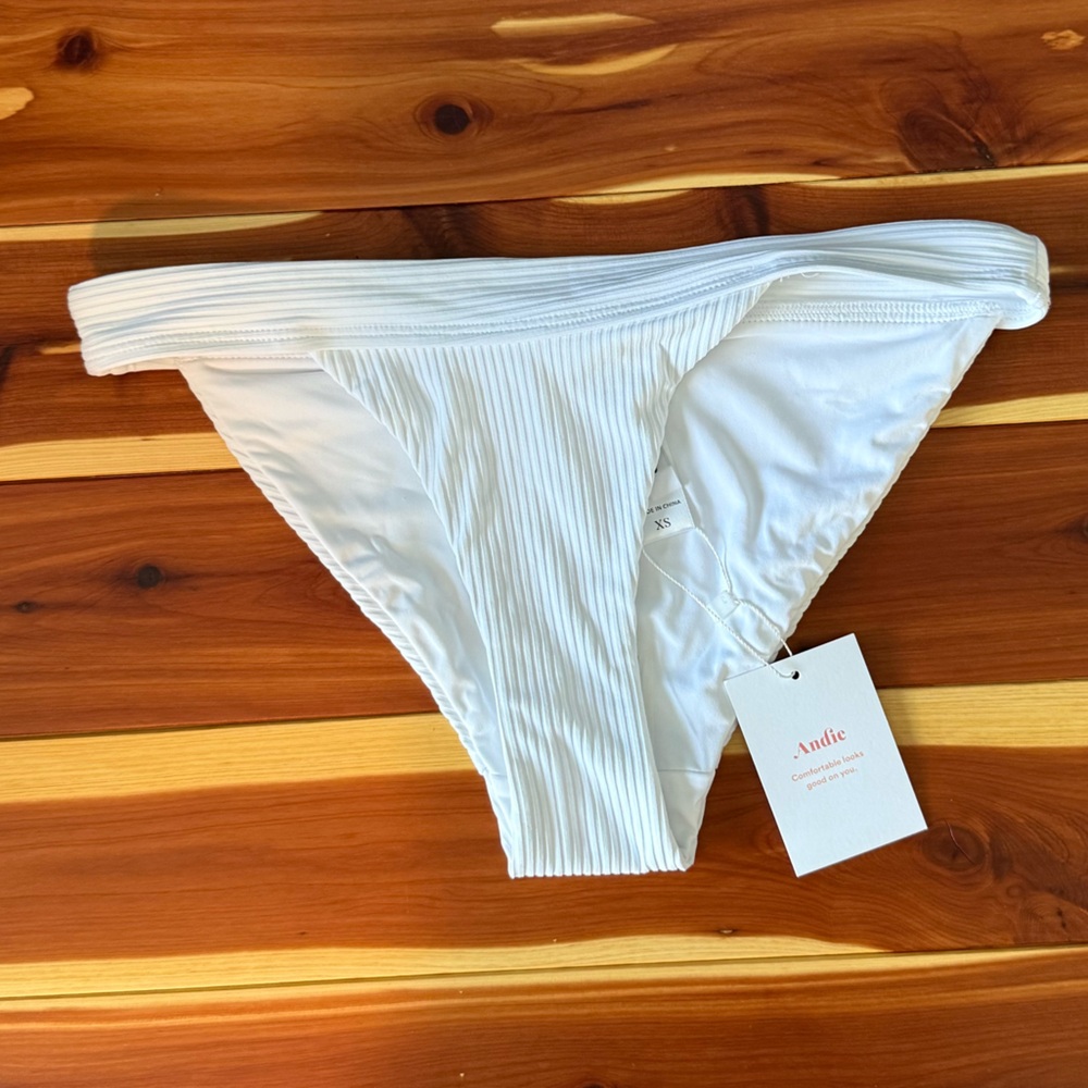 Andie banded rib cheeky bikini bottoms NWT